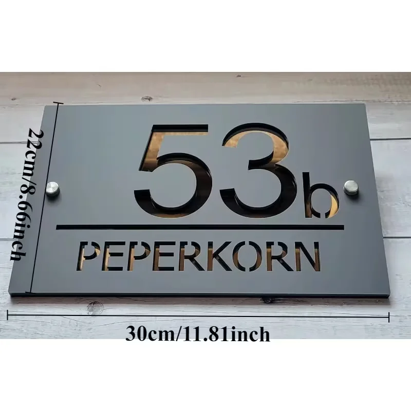 Large External House Numbers Sign Personalized Modern Residential Number House Plate 3D Laser Cutting Acrylic Numbe Street Sign