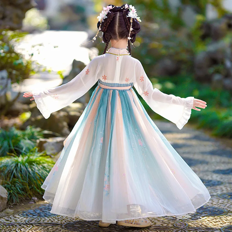 Summer New Fairy Hanfu For Kids Girl Children Costume Tang Suit Chinese Traditional Dress Princess Clothing Hanfu Dress Cosplay