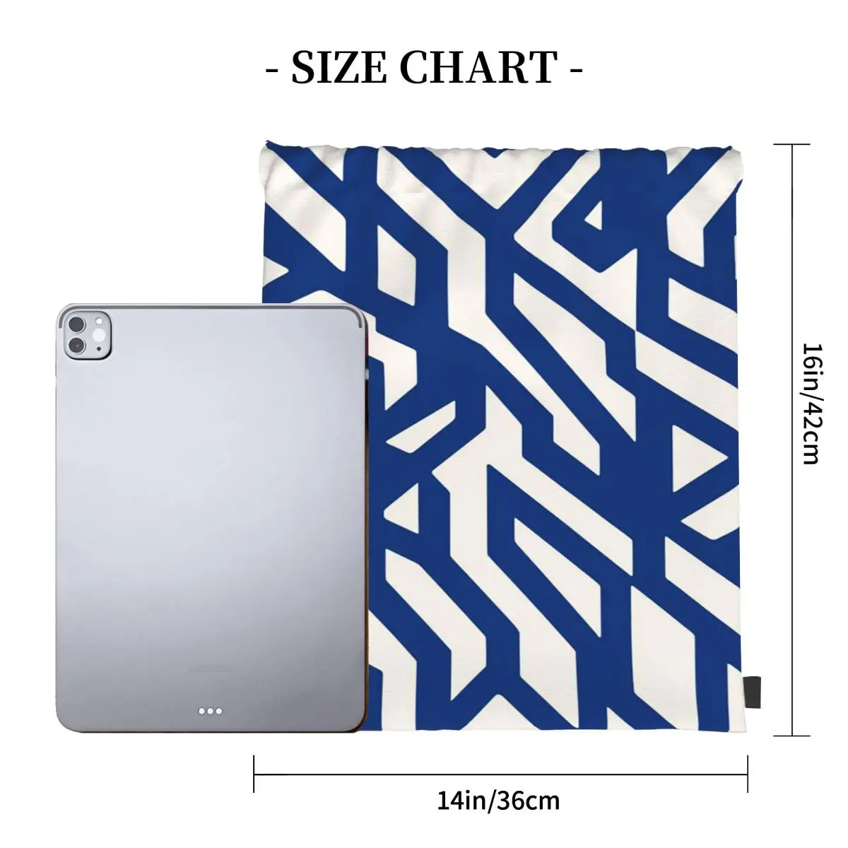 Blue And White Abstract Backpacks Multi-function Portable Drawstring Bags Sports Bag Book Bags For Travel School