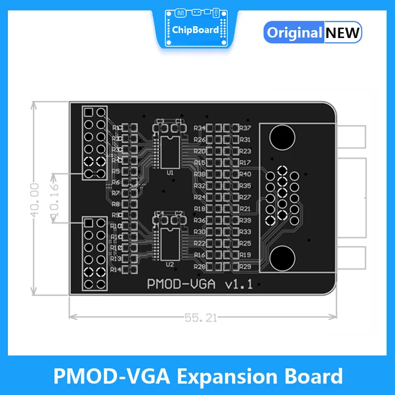 PMOD-VGA placa de expansão icesugar fpga módulo de expansão padrão interface pmod vga interface de exibição