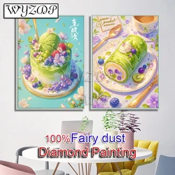 Full AB Diamond Painting Kit Cake Full Square Fairy Dust Diamond Embroidery Gem Cross Stitch Diamond Art Full Crystal Home Decor