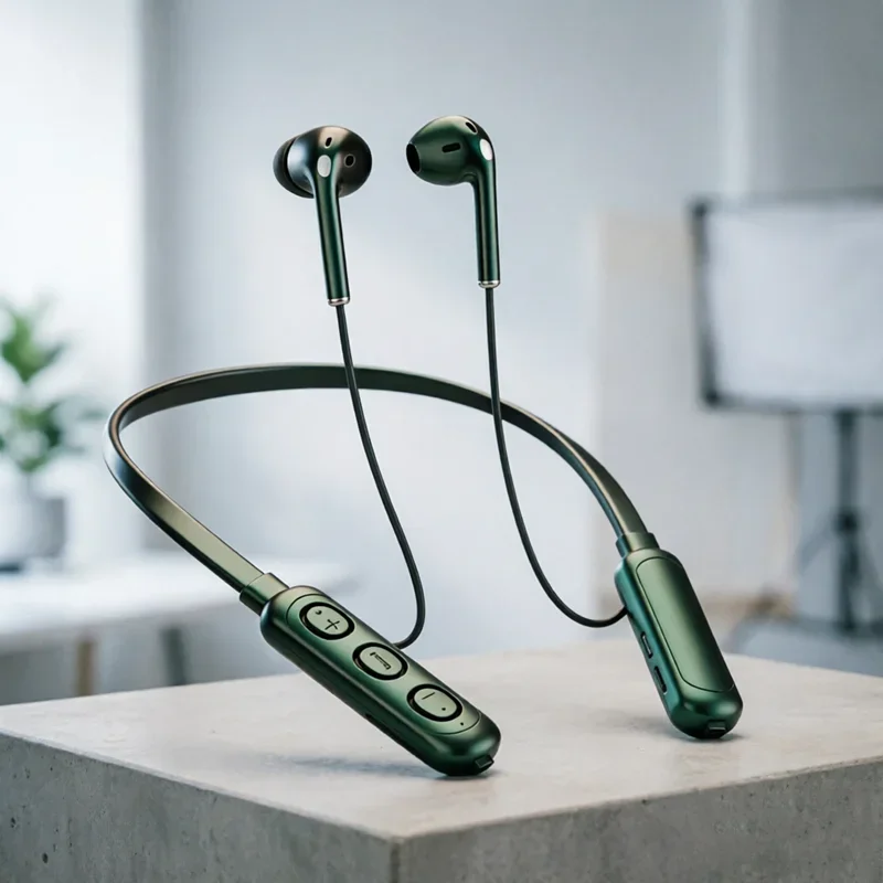 Wireless Bluetooth 5.3 Neck-Hanging Type Stereo Bluetooth Earphones With Mic Bluetooth Headset NeckHanging Bluetooth Headphone