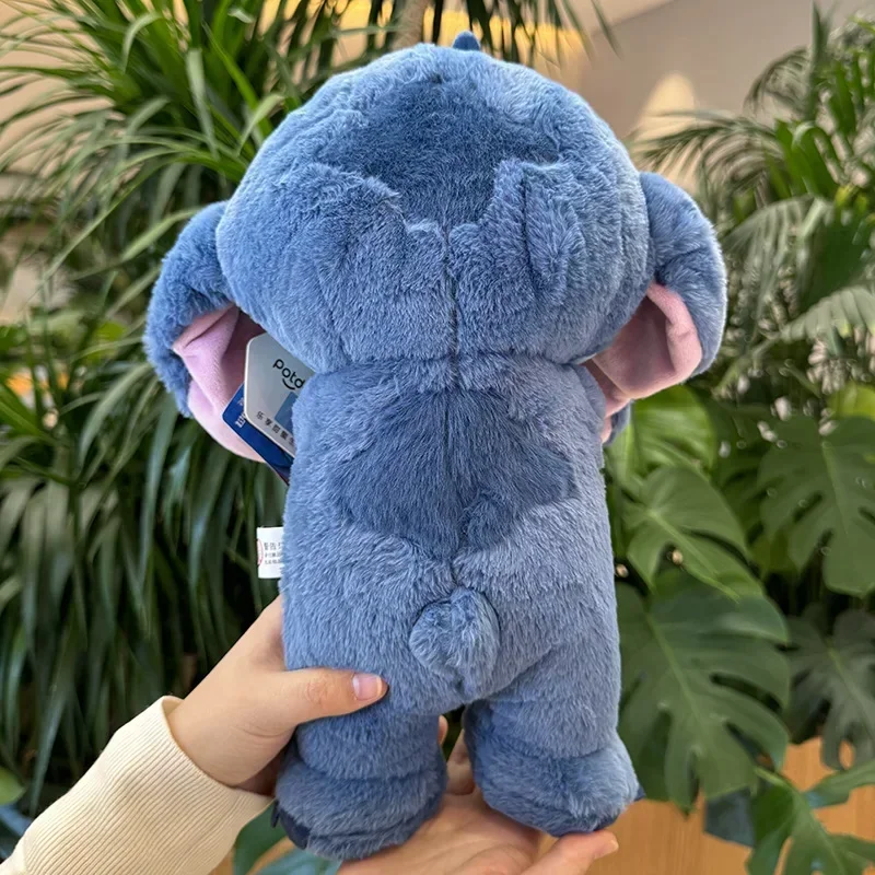 33cm Lilo & Stitch peluche bambola premendo scuotere le orecchie seduto Stitch angelo farcito morbido sonno Plushie cuscino per auto giocattolo per