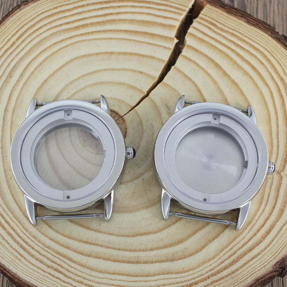 42 مللي متر حافظة ساعة من الفولاذ المقاوم للصدأ الياقوت كريستال الساعات اكسسوارات ل Eta 2824 PT5000 32.50-34.00 مللي متر ساعة الطلب إصلاح أجزاء