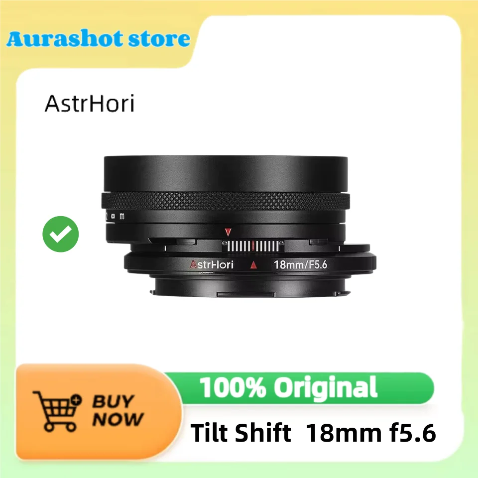 AstrHori APS-C 18mm F5.6 Shift Manual Focus Camera Lens for Portrait Photography with Sony E Nikon Z Fujifilm XF L Mount