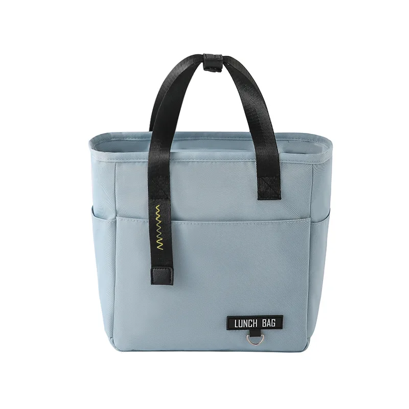 Insulated Reusable Lunch Bag for Women & Men, Leakproof Thermal Cooler Tote with Side Pockets, for Picnic Office Work