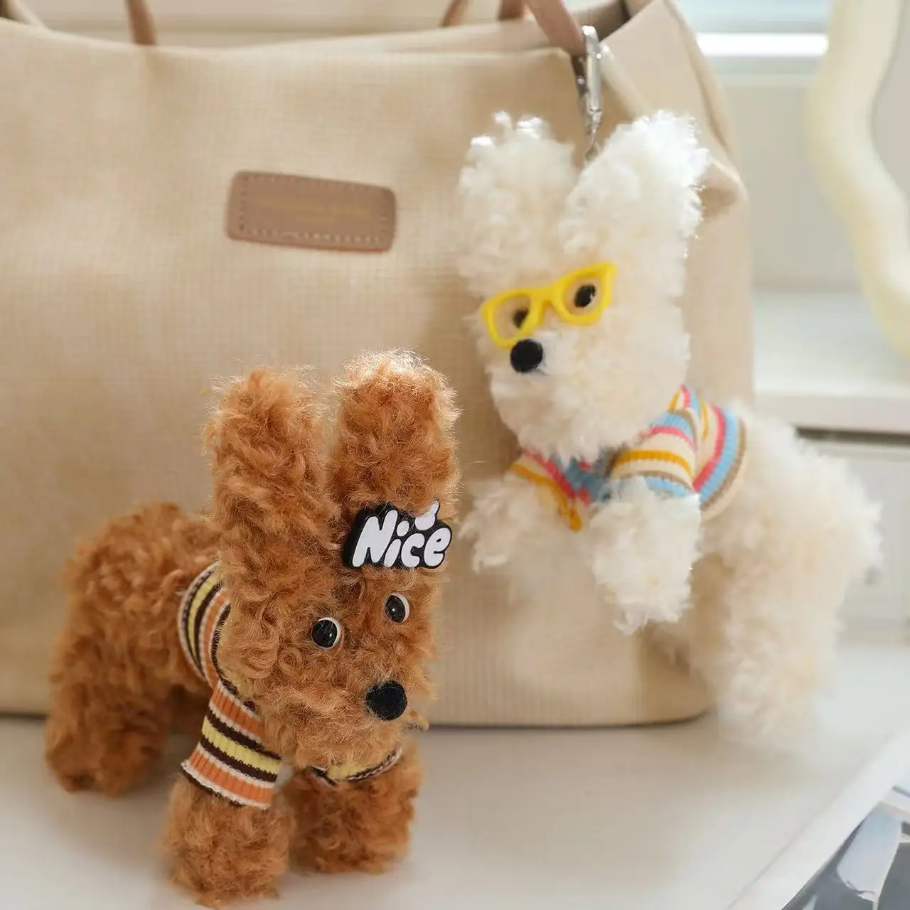 Le dernier sac à dos West Highland pendentif porte-clés poupée Kawaii peluche poupée dessin animé mignon cadeau approprié poupée amusante