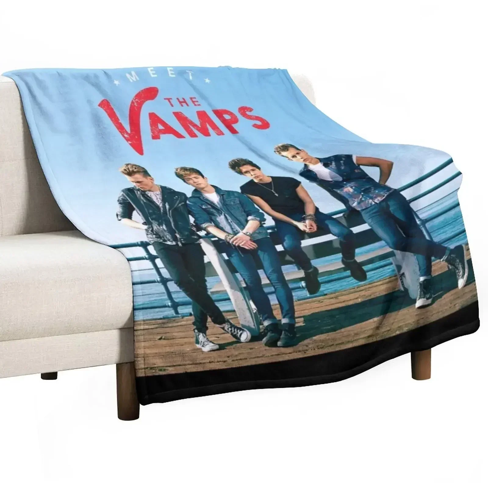 

Meet the vamps deluxe version Throw Blanket Summer valentine gift ideas Plaid Giant Sofa Blankets