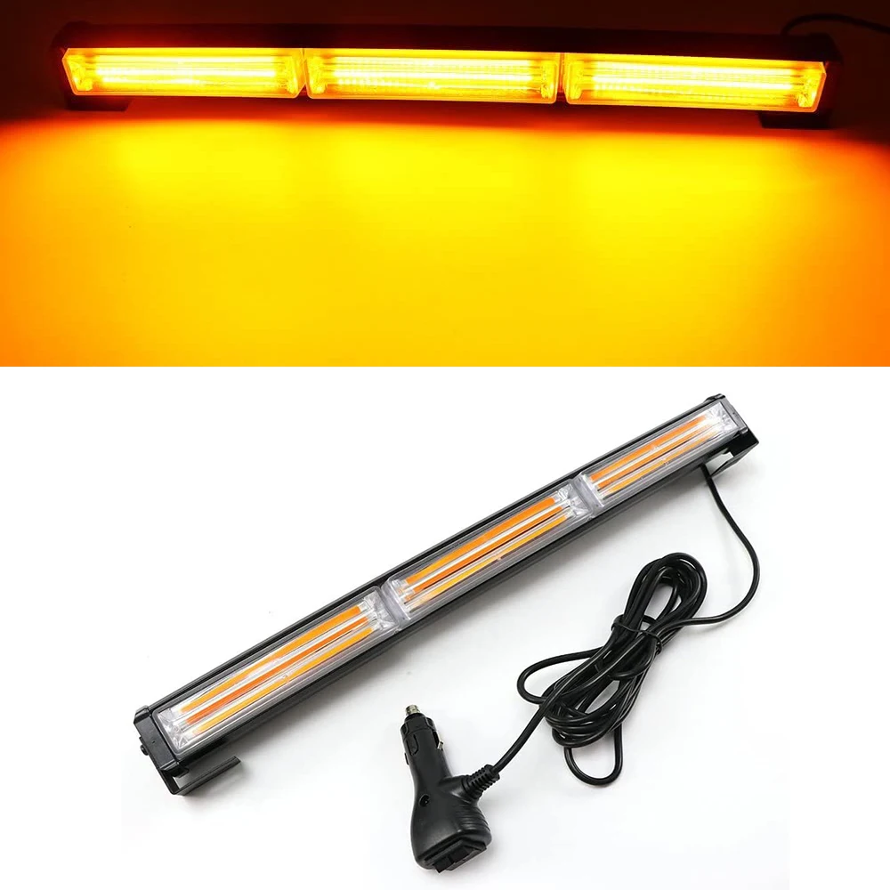 54W 18inch COB Car Truck Grille LED Strobe Light Fireman Police Flashing Emergency Warning Lights Red Blue Yellow White 12V 24V