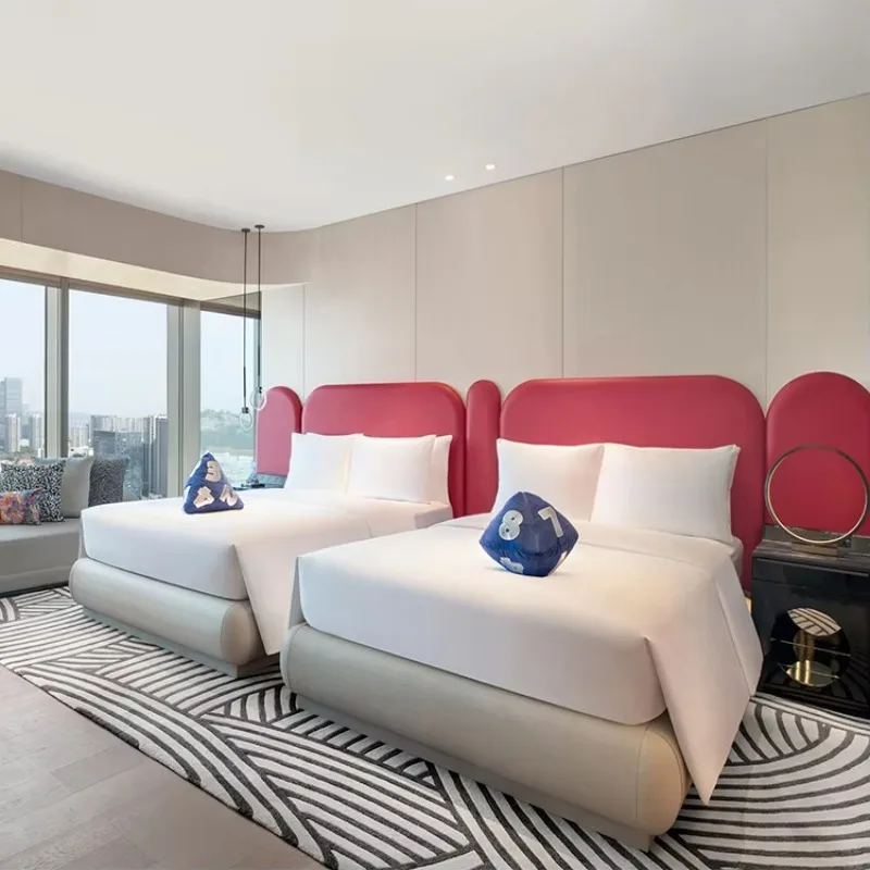 China Wholesale Modern Wood Hotel Bedroom Furniture Set for 5 Star FF&E Projects Custom Made Eco-Friendly for Villa