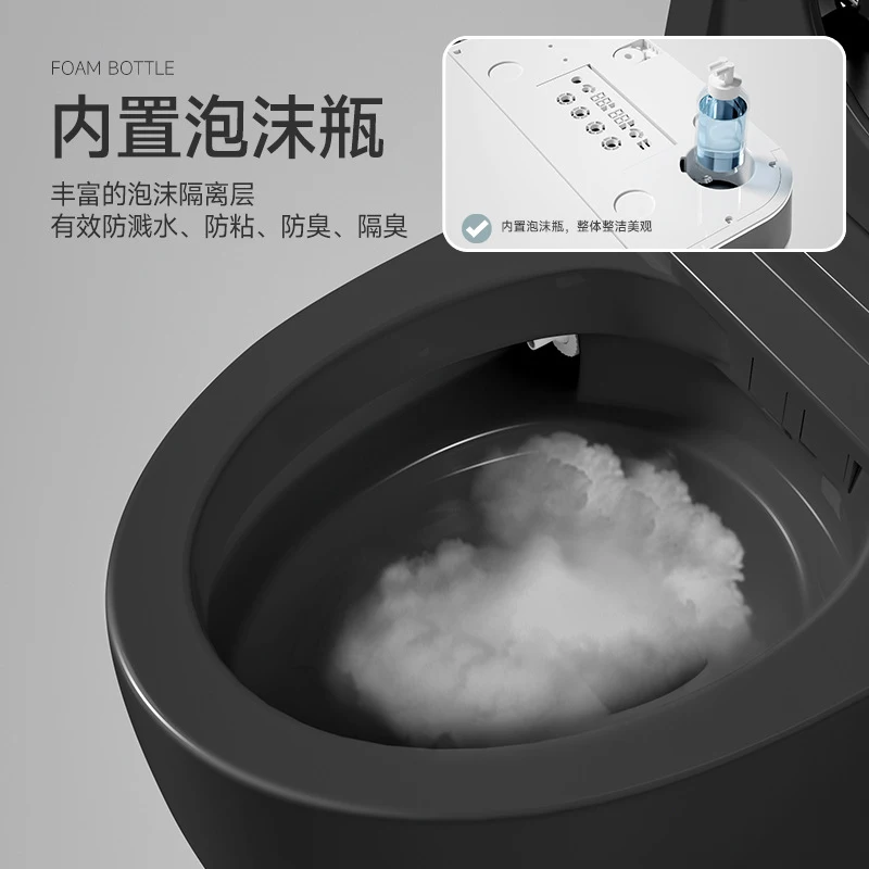 

Унитаз с черной окантовкой и автоматическим подъемом крышки, со встроенным сифоном, без ограничений по давлению, 11