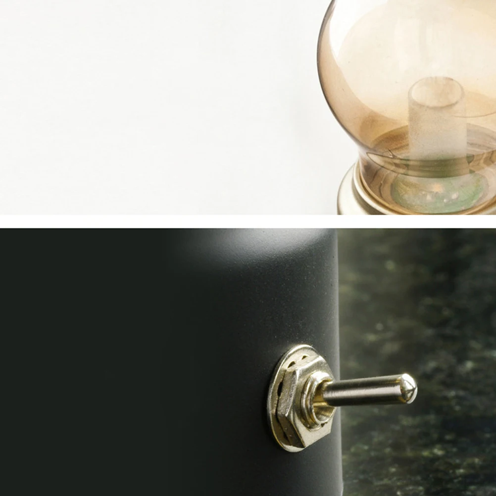 

Vintage Bulb Night Light Rechargeable Lamp Metal Switch Unique Decor For Bedroom Home Cafe Party Golden Color