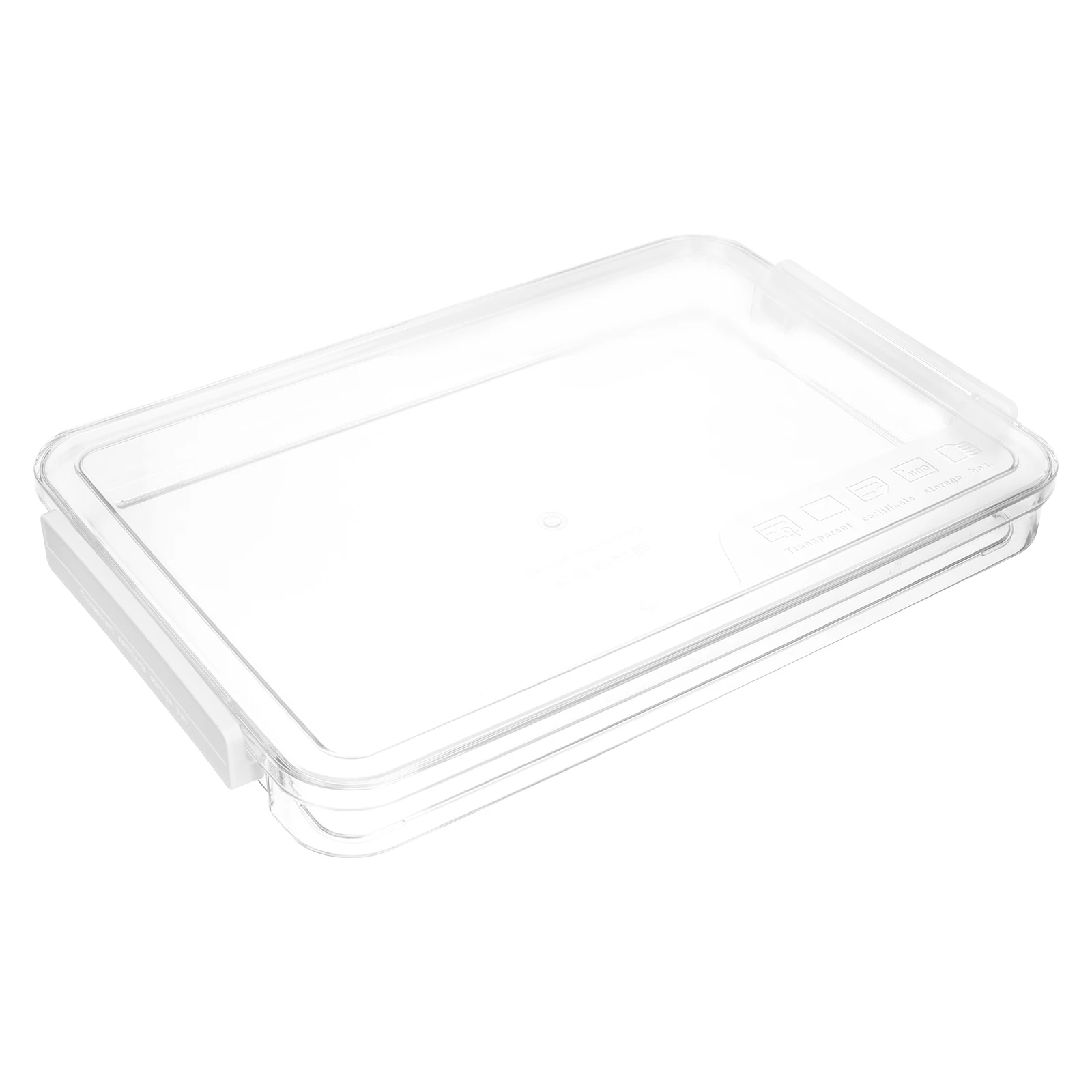 Caja de almacenamiento de identificación, estuche para archivos, cajas de soporte de papel para documentos de plástico con tapa, carpeta organizadora de oficina