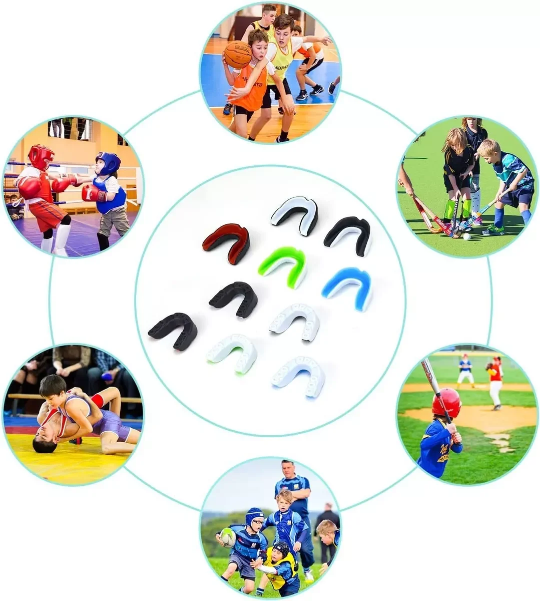 Sport Mouth Guard Teeth Protector Kids Adults Mouthguard Tooth Brace Basketball Rugby Boxing Karate Appliance Trainer