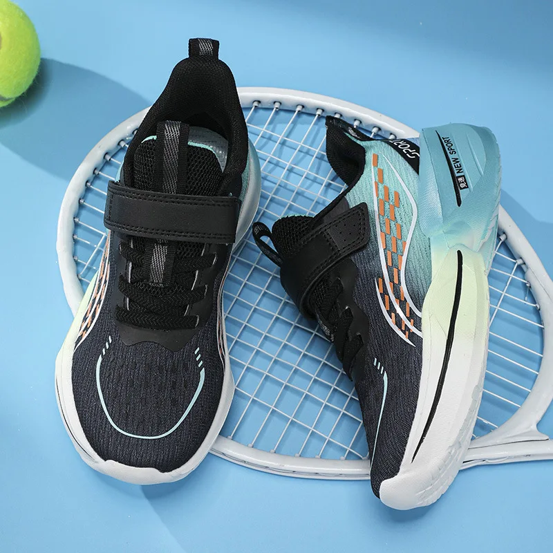 

Breathable Running Shoes for Children with Magic Tape Closure Boys And Unisex Youth Sports Sneakers Lightweight Comfortable