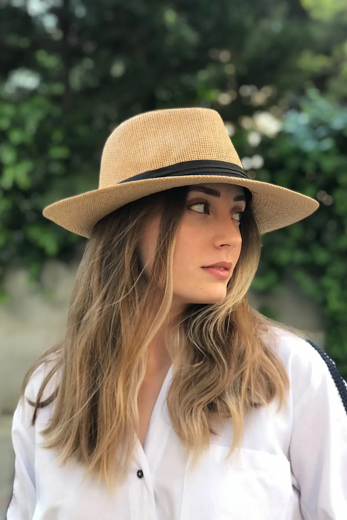 Panama Hat with Straw Ribbon beach hat healthy for sun modern md trend 2021 brown beige