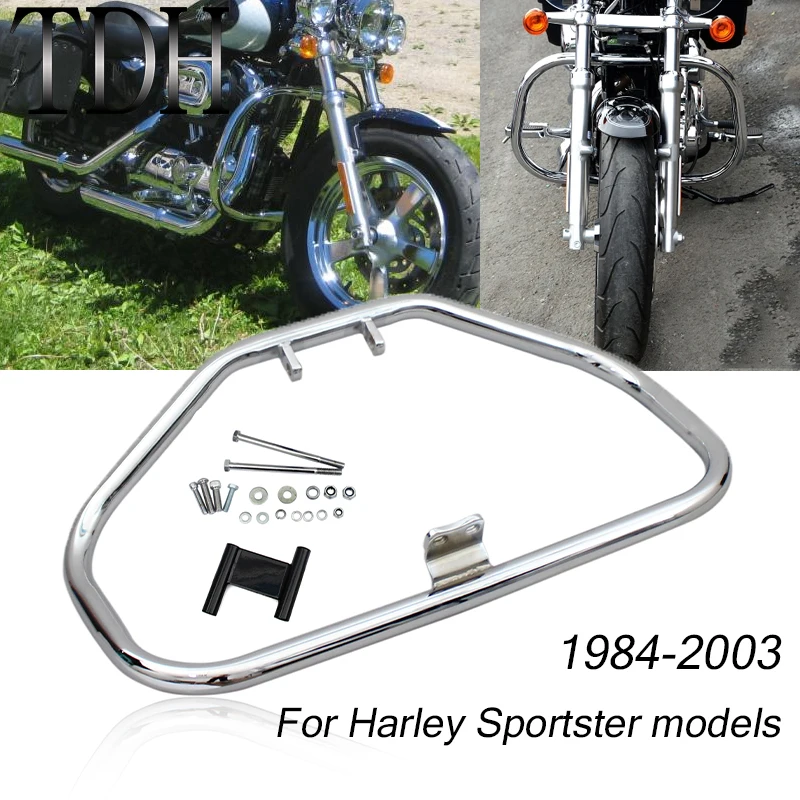 

Motorcycle Mustache Highway Engine Guard Crash Bar Protector For Harley Sportster 883 XL 1200 1984-2003 Iron 48 72 XL883 XL1200