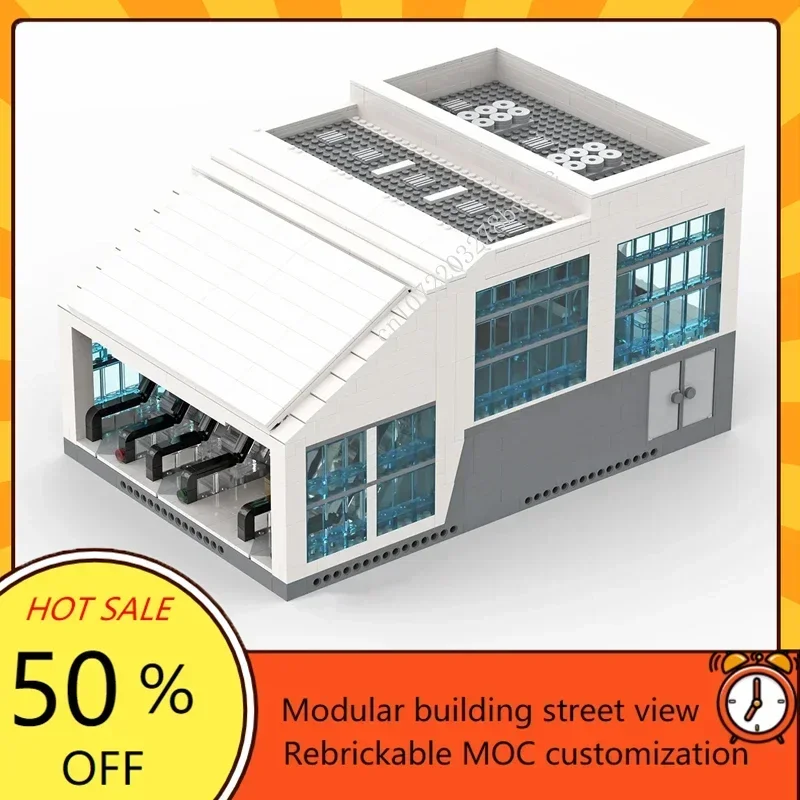 17000 + ชิ้นสนามบิน Modular Custom MOC Creative street view สถาปัตยกรรมการศึกษาประกอบปริศนาประกอบวันเกิด Xmas ของเล่นของขวัญ