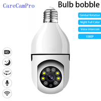 CareCamPro 1080P Wifi Bulb E27 Surveillance Camera Night Vision 360° Rotating Automatic Human Tracking Two-way Talk Smart Home