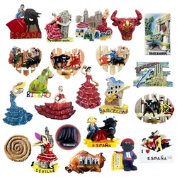 Europe Spain 3D Refrigerator Magnet Tourist Souvenirs Stickers,Home & Kitchen Decoration Fridge Magnet Message Sticker