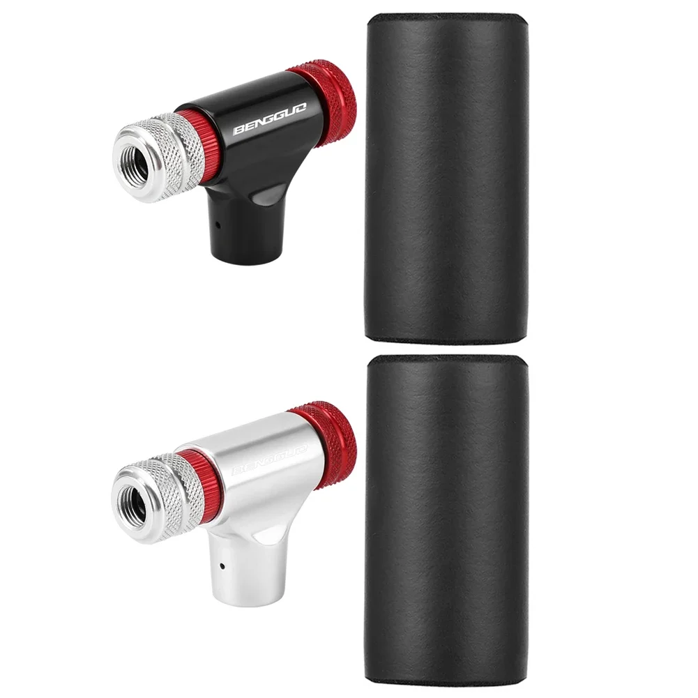

CO2 Bicycle Tire Inflator CO2 Bicycle Pump with Sponge Cover Bike Tire Pump Tool Mini Bike CO2 Injector for Bicycle Basketball