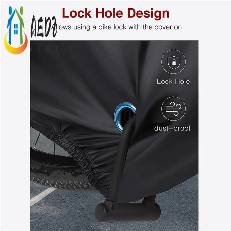 

AED2-Bike Cover Outdoor Waterproof Bicycle Covers Rain Sun UV Dust Cover With Lock Hole For Mountain, Road, Electric Bikes