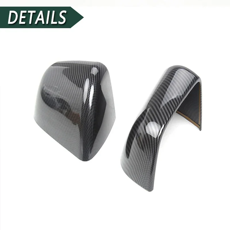 ل تسلا نموذج Y 2019-2023 الجانب مرآة الرؤية الخلفية غطاء أسود ألياف الكربون نظرة ABS مرآة حماية الديكور الإسكان غطاء #3