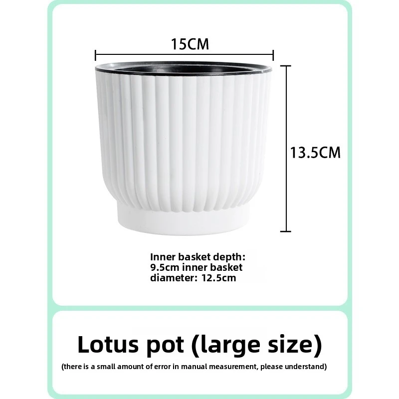 Automatic Water-Absorbing Creative Resin Plastic Succulent Flower Pot for Lazy People, Hydroponic Green Plant Planter