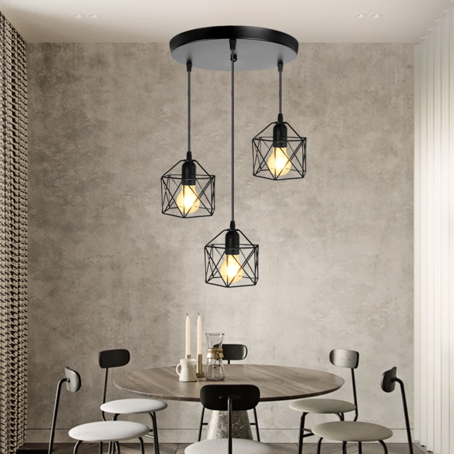 New Vintage Nordic Style Chandelier LED Ceiling Lighting for Dining Living Room Kitchen - Elegant Christmas Decor Pendant Light