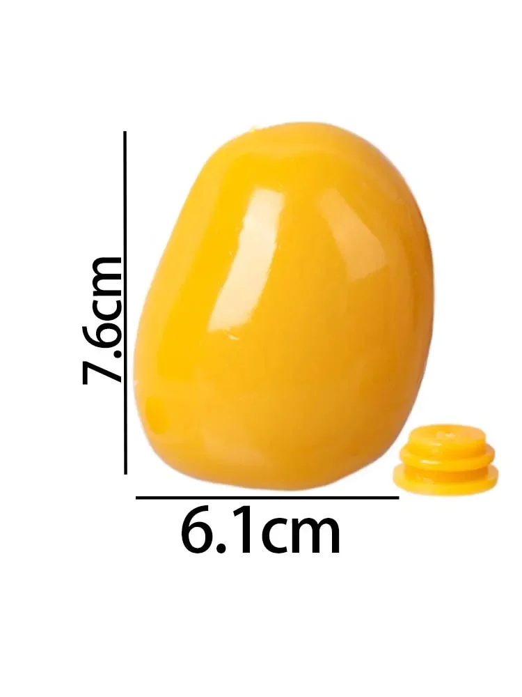 TPR Leere Kugelhülle DIY Handgemachtes Quetschball-Zubehör Hohle Mango-Form Hülle zum Befüllen Stressabbau-Spielzeugteile für Handarbeiten – Detail 2