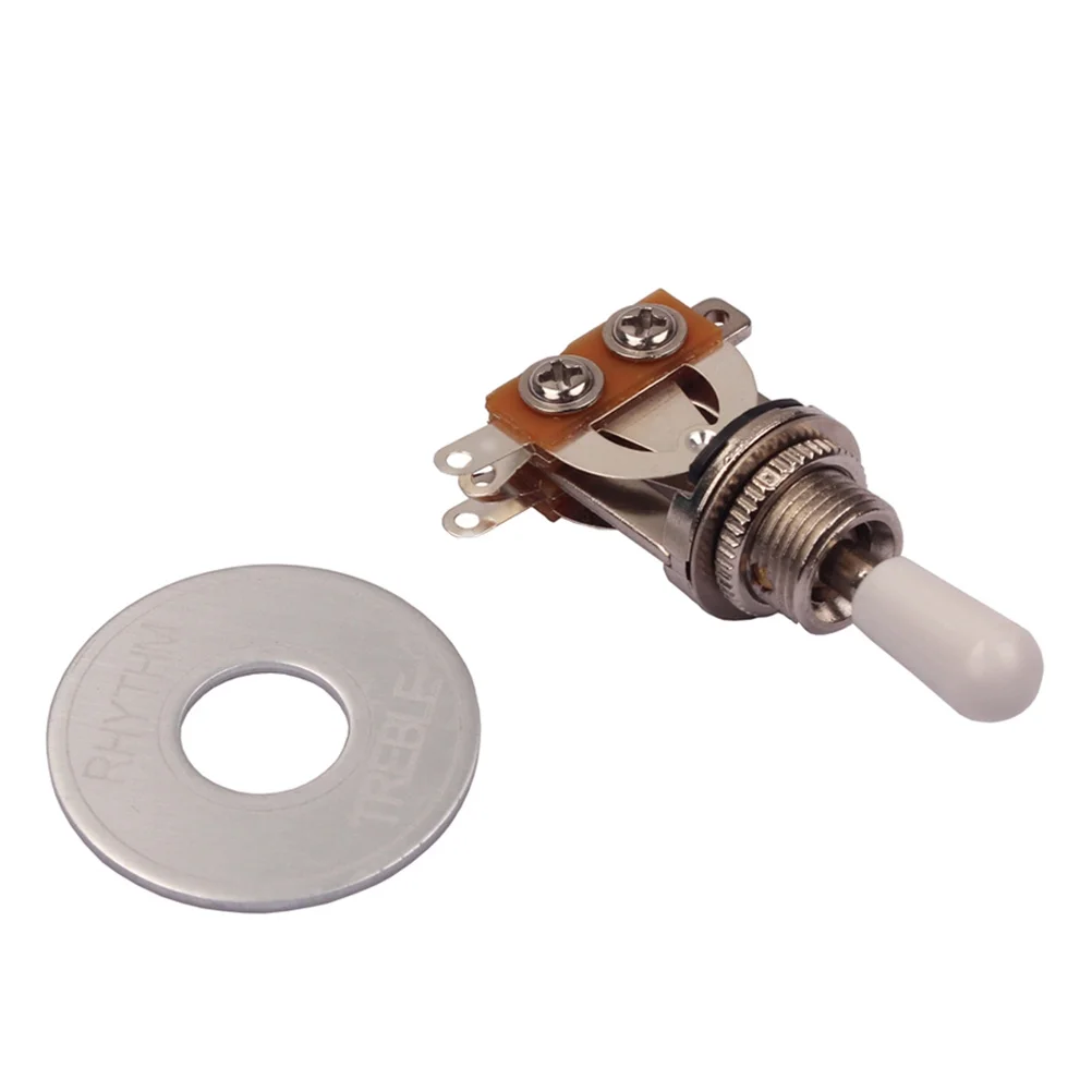 

3 Way Toggle Switch Guitar Parts Strong Copper Aluminum Rhythm Treble Washer Plate DIY Replacement Fits Electric Guitar No