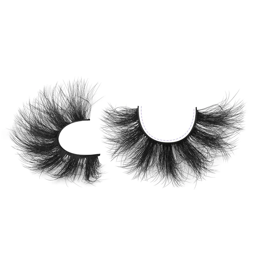 7 Paar künstliche Nerzwimpern, flauschige falsche Wimpern, dickes Volumen, dramatische Katzenaugenwimpern, langer Streifen, Wispy Lashes Packung – Detail 4