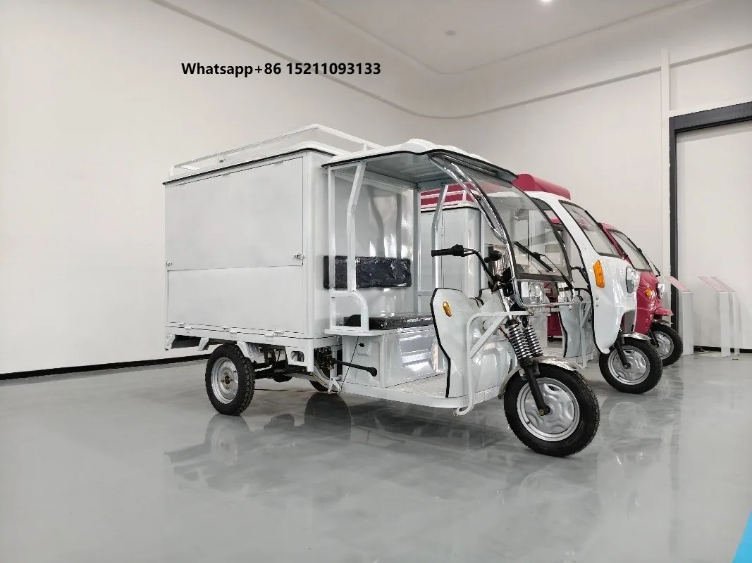 Budget-friendly Hand-held Steering 800W Motor Electric Three-Wheel Open Body Water Delivery Truck for Adult