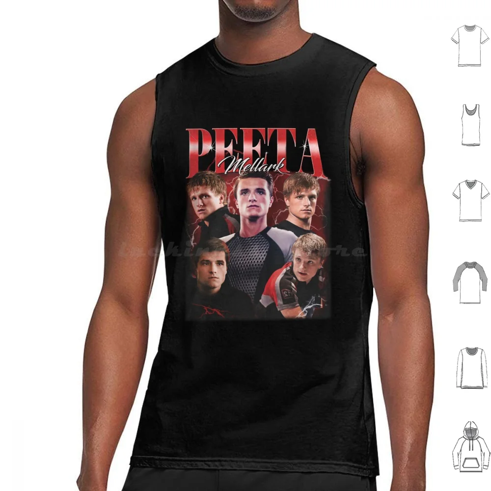 Vintage Peeta Mellark Josh Hutcherson Tank Tops Print Cotton Coriolanus Snow Tom Blyth Hunger Game Hungergames Hungergame