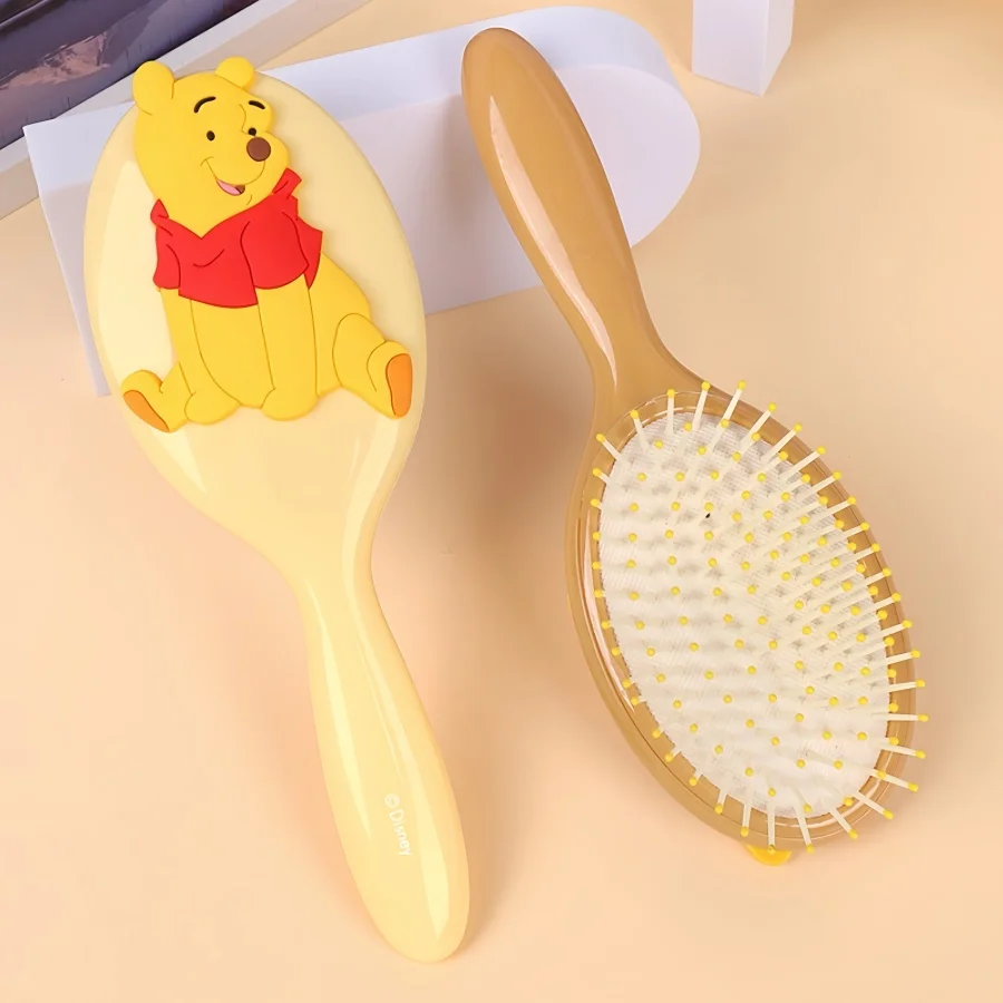

1 шт. Мультяшная расческа с Винни-Пухом, маленькая и милая, портативная, с пушистой воздушной подушкой, массажная расческа для студентов.