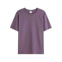 Romantic Purple Unisex Basic Color T-Shirt Men's Summer 100% Cotton TShirt For Man Large Casual Crew Neck Men's Boutique Tee