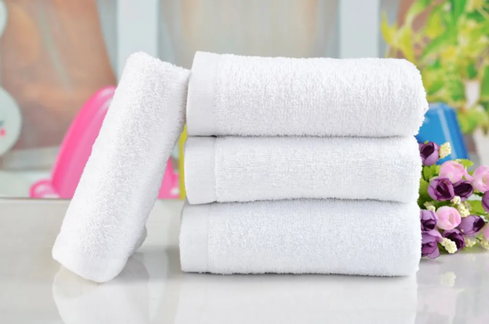 Washcloths Hotel 30*65cm 1Pc White Towel Cotton Hand Soft Bath Towels Bathroom Products Bath Towels Large Luxury