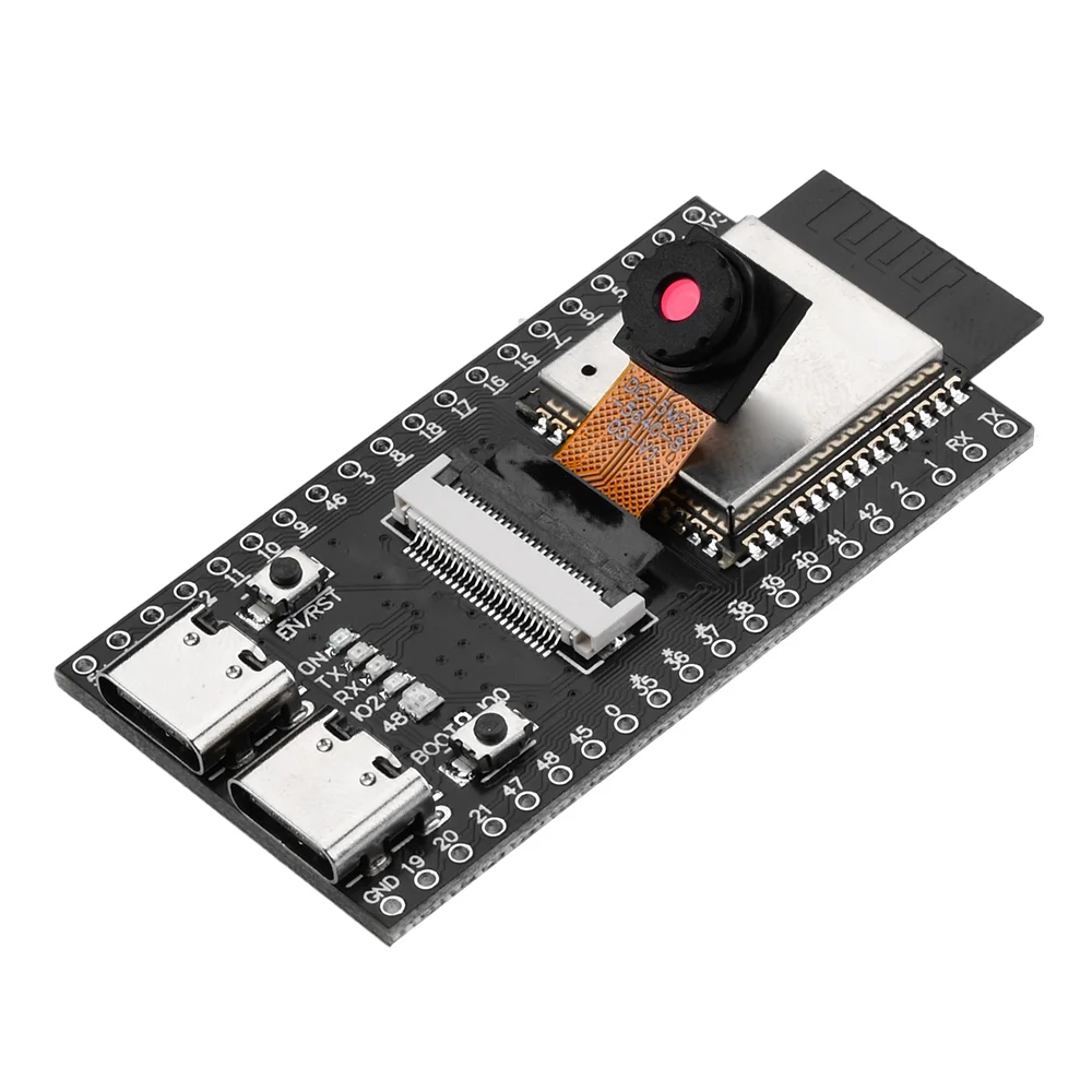 

ESP32-S3-CAM Development Board WiFi Bluetooth Module ESP32-S3-N16R8 Dual Type-C OV2640/OV5640/OV3660 Camera