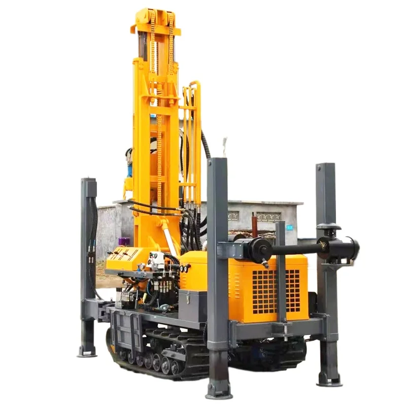 300m  Pneumatic Drill Rig Mountain Rock Soil Underground 400m Water Well Drilling  Machine Verin Hydraulique Mining Equipment