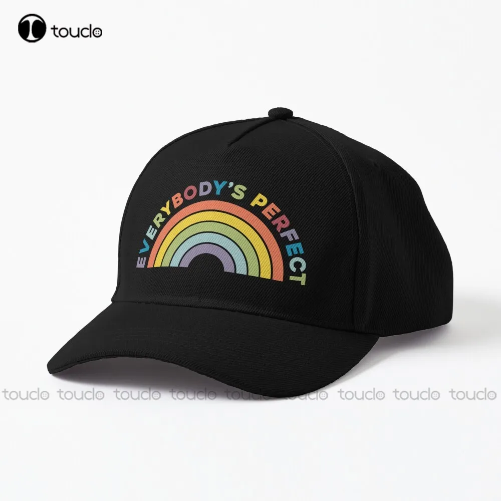 Everybody's Perfect gay queer gay pride lgbtq rainbow human rights Baseball Cap baseball cap Hunting Camping Hiking Fishing Caps