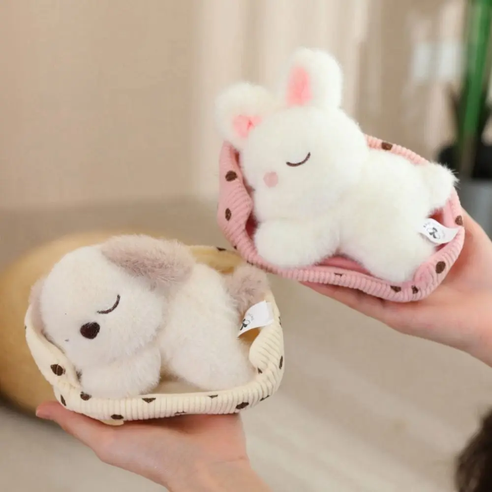 PP Cotton Sleep Animal Plush Toys Fluffy Appease Lie Prone Animal Toys Soft Ornaments Cartoon Rabbit Bear Pig Doll