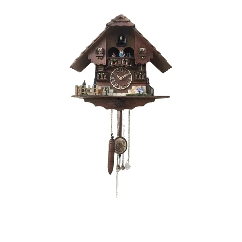 Black Forest import, movement cuckoo, solid wood with pendulum wall clock