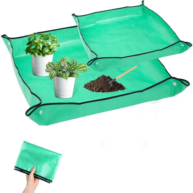 Multi-size Gardening Mat Potted Tray Waterproof Potted Mat Foldable Indoor Plant Mat Portable Gardening Mat
