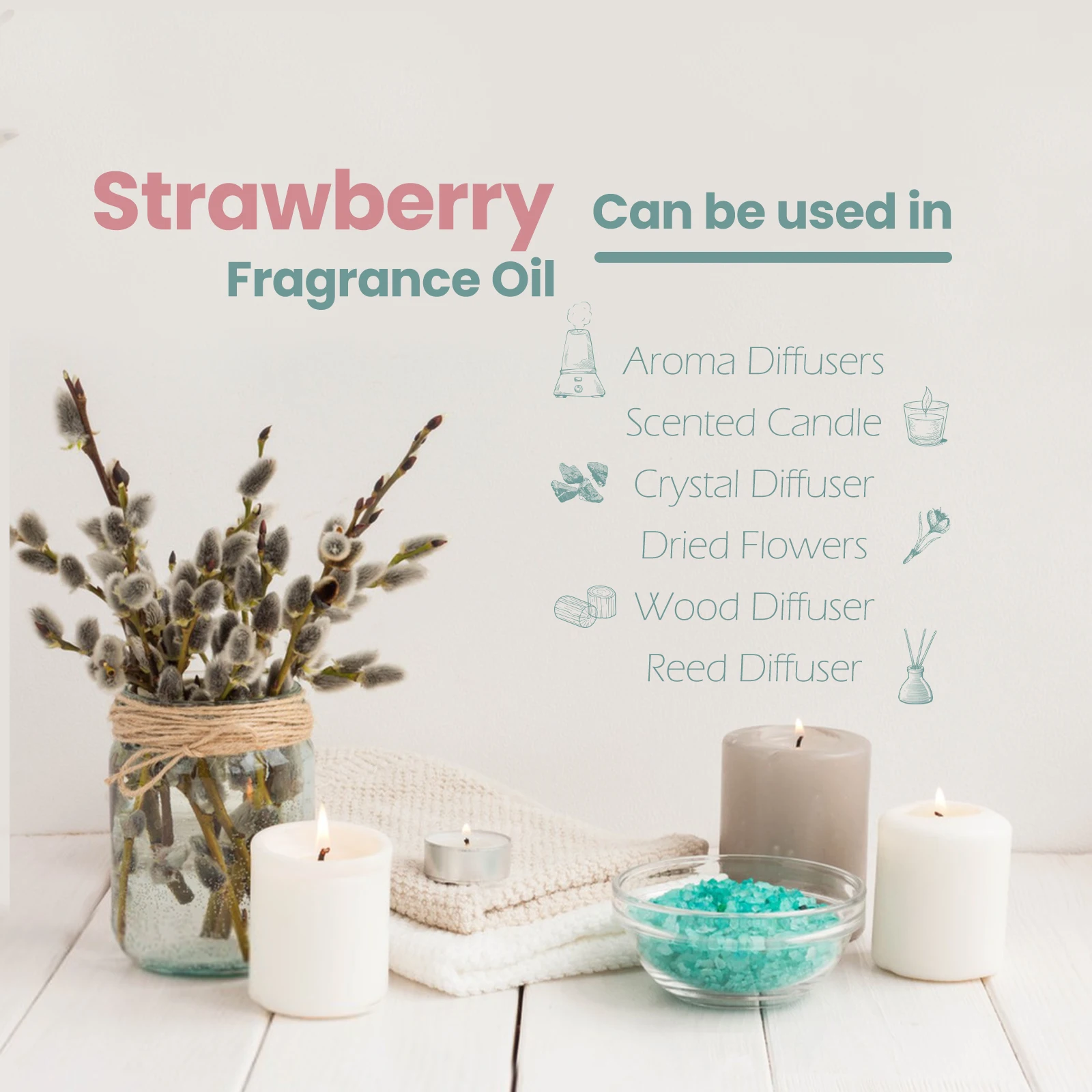 Geurolie Aardbei Kokosnoot Vanille Kers Babypoeder Witte Muskus Sea Breeze Bay Rum Regen Bamboe Keulen voor dames en heren