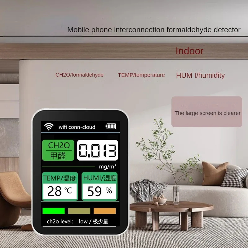 Formaldehyde detector, air detector, air quality detector, graffiti WIFI networked air monitoring management
