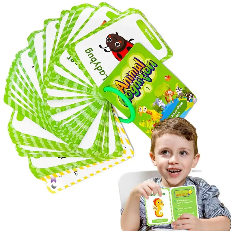 

Animal Flash Cards 50X Alphabet Animal Color Cognition Learn English For Kids Sight Word Flash Cards English Learning Card For