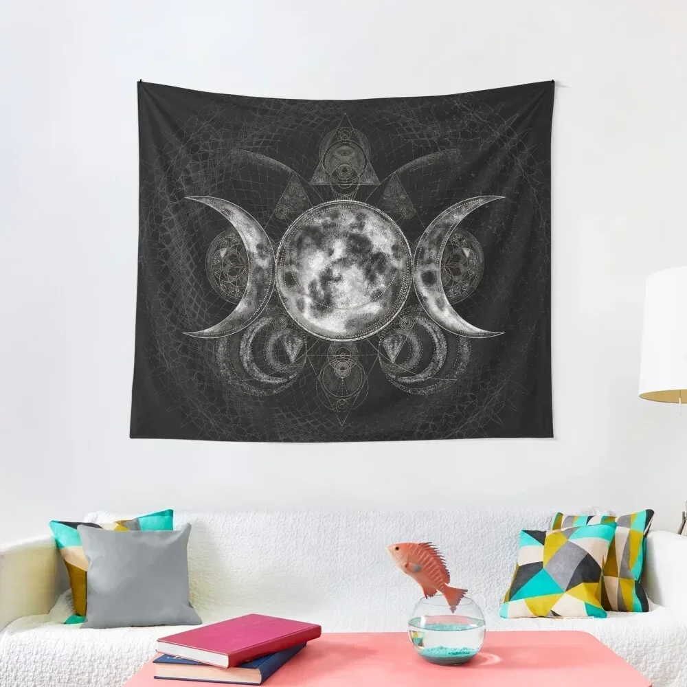 

Triple Moon - Triple Goddess Tapestry Decoration Wall Cute Room Decor Kawaii Room Decor Tapestry