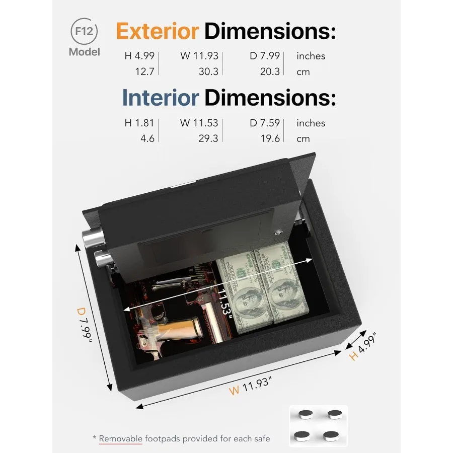 FORFEND Smart Home Safe with WiFi Connectivity and App Control for Secure Storage in Residential Homes Features Voice Command A