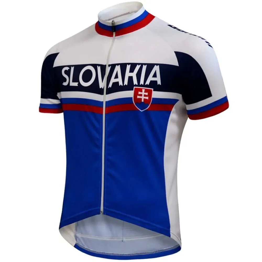 Slovakia Cycling Jersey Set Slovakian National Team  Clothing Men Road Bike Shirt Suit Bicycle Shorts MTB Sport  Wear