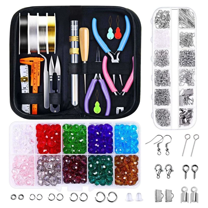 

Jewelry Making Supplies With Jewelry Pliers Tools, Jewelry Findings, Jewelry Wire And Beads For Jewelry Making